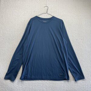 REI MTS Long Sleeve Base Layer Hiking Stretch Blue Men Sz L USA Made Outdoor